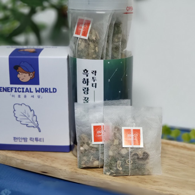잠잘오는차 흑하랑꿀잠차 락투티 티백차 