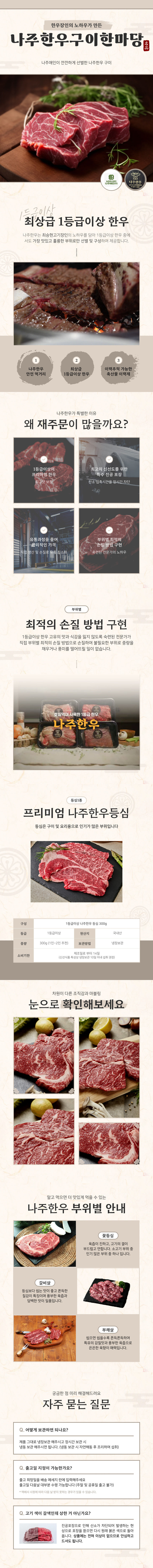 나주한우 등심 300g 