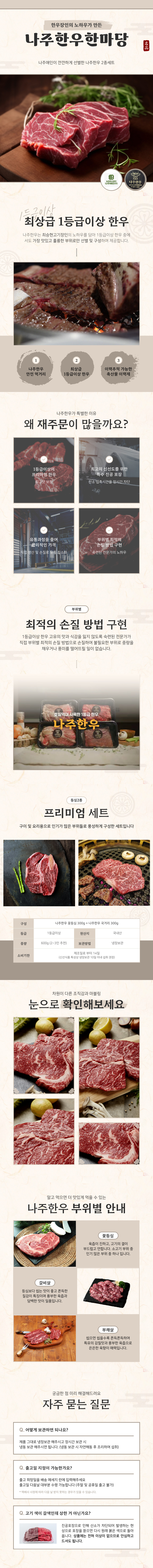 나주한우 등심+국거리 선물세트